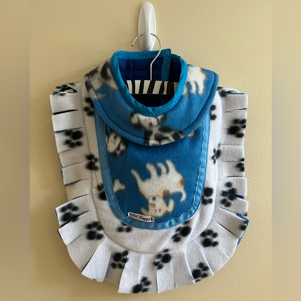 Designer Handmade Fleece Jacket with Collar.